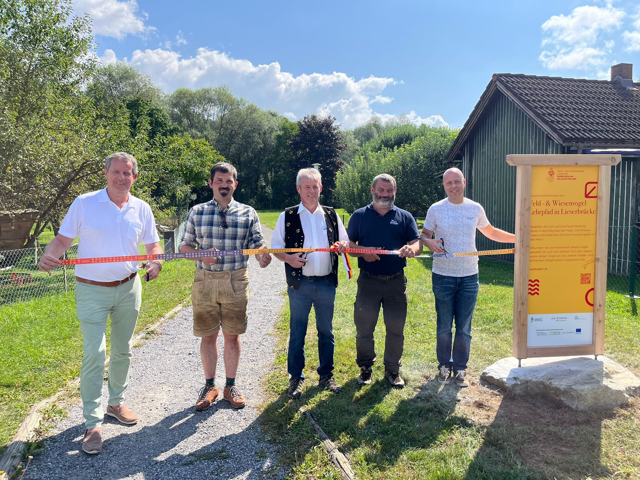 Eröffnung: Lehrpfad Feld- und Wiesenvögel entlang der Lieser in Lieserbrücke
